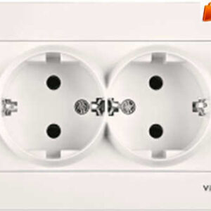 Viko Karre/Meridian Krem İkili Priz Mekanizma (Çerçeve Hariç) (Topraksız) 90967255